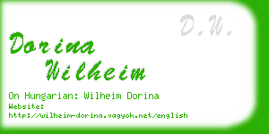 dorina wilheim business card